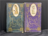 2 Vintage Post Card Albums