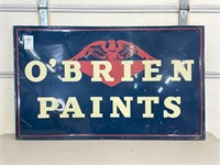 51. O'Brien Paints Metal Sign