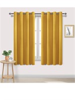 DWCN Yellow Blackout Curtains Block Light Room