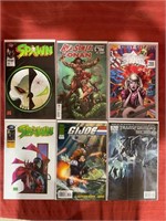 6 bagged and backed comics