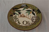 Decorative plate w/ olives