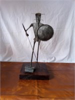 Vintage Cast Iron Soldier Statue