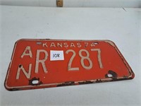 1974 Kansas Licence Plate