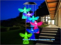 Color Changing Angel Solar Wind Chimes,