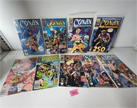 9 Vtg Marvel Conan Comics
