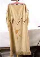 Old Beaded Native American Dress Sack Cloth