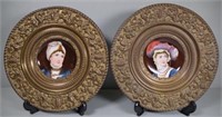 Pair of early 20th C; Austrian display plates