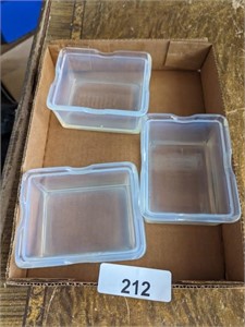 (3) Fry Glass Rectangle Dishes