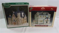 2 Lighted Porcelain Christmas Houses(Dickens &