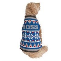 Sz S Vibrant Life Blue Boss Dog Sweater A6