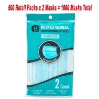 1000pcs Disposable Face Masks 3Ply Blue B106