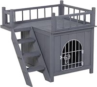 ULN-PawHut 2-Story Pet House for Cats Miniature Si