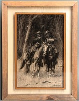 Frederick Remington, "Indian Scouts- Lucid Lines"