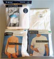 NEW Men's Stafford Undershirts & Briefs Size 36