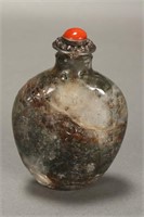 Chinese Carved Jade Snuff Bottle,