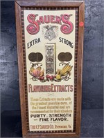 ANTIQUE SAUER’S EXTRACTS EMBOSSED ADVERTISING