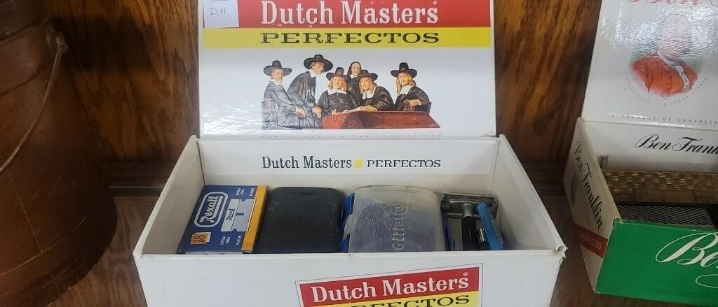 Vintage Razors in a Cigar Box