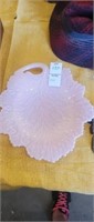Grape Leaf pattern pink milk glass from the