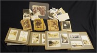 Box of antique photos & sterescopic cards