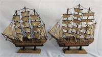 Pair of Model Sail Boat Decor Mayflower