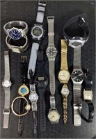 Tray Lot Of (15) Assorted Wrist Watches