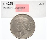 1922 Silver Peace Dollar