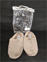 Plush Micro Fiber Slippers L/XL Chestnut NIBag