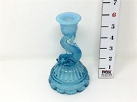 Blue Opalescent Dolphin Fish Candle Holder
