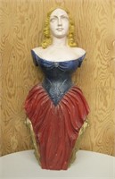 Painted Foam Ship Maiden Figurehead - 33" Tall