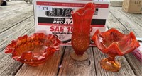 3 pcs. Orange Collector Glass