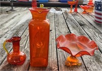 3 pc. Orange Collector Glass