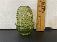 Fenton Hobnail Green Fairy Lamp