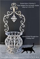 SPANISH WROUGHT IRON OPENWORK WISHING WELL