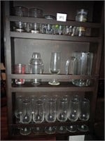 Mixed lot of shot glasses, wine glasses and more