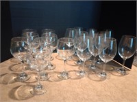 2 sets of wine glasses. 8 of the ones on the