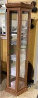4 tiered curio display cabinet with glass