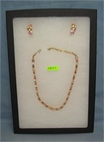 Trifari signed necklace and earring set