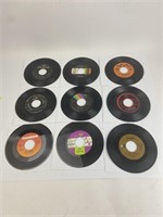 (9) 45 RPM Records