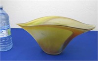 Hand Blown Art Glass Centerpiece 5.5" High