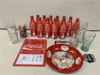 Box Lot Coca Cola Collectables inc Bottles,