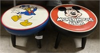Vintage Mickey Mouse & Donald Duck Stools.