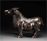 Copper fetus mixed with gold and silver sheep