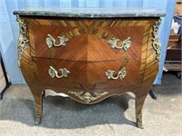 Vintage Marble Top Bombay Chest