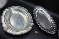 Duo of Vintage Silverplate Trays