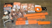 Stihl supplies: log stand, 3 blades and keeper, gu