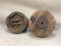 Early Wooden Industrial Wheel
