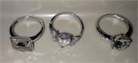 Ladies Sterling .925 Silver dinner rings.