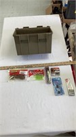 Ammo box with fishing accessories