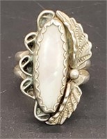 (XX) Abalone Sterling Silver Ring (Size 5.5) (7.6