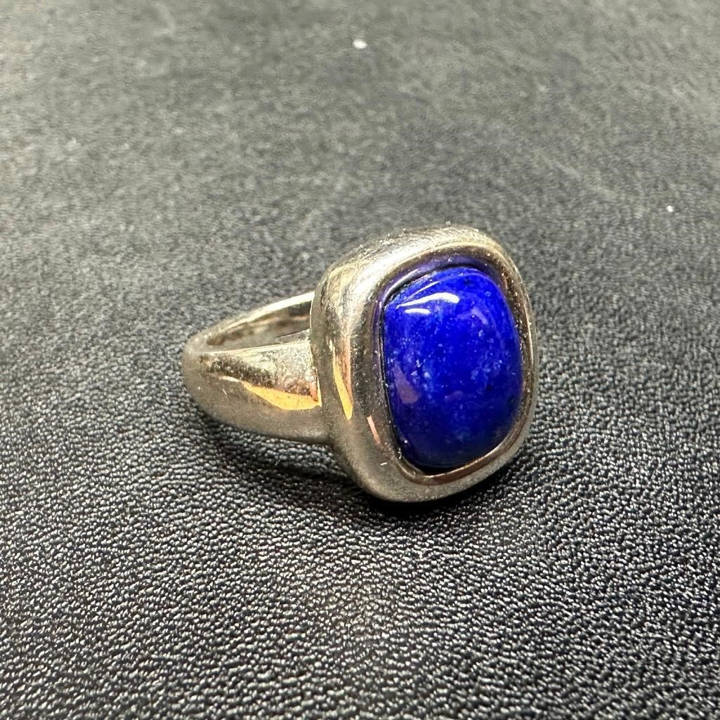 Sterling Silver Lapis Cabochon Ring